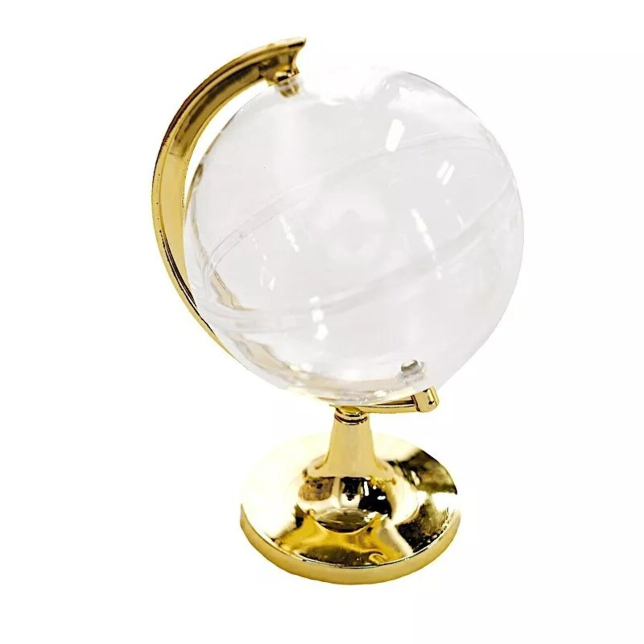 12 Gold Clear 4.5" tall Mini Globe Favor Holders Wedding Party Events Supplies